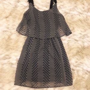 Blue and black Flowy Dress 👗!